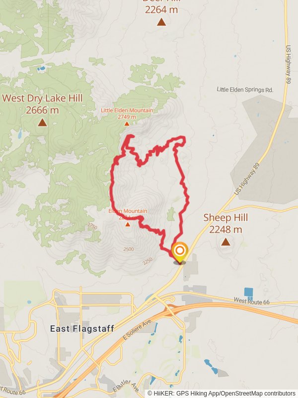 Little Elden Mountain via Heart Trail