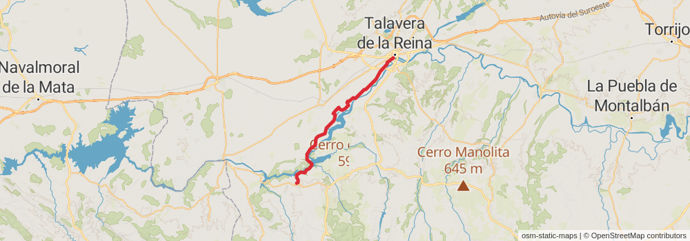 GR 113 Camino Natural del Tajo stage 30 Map