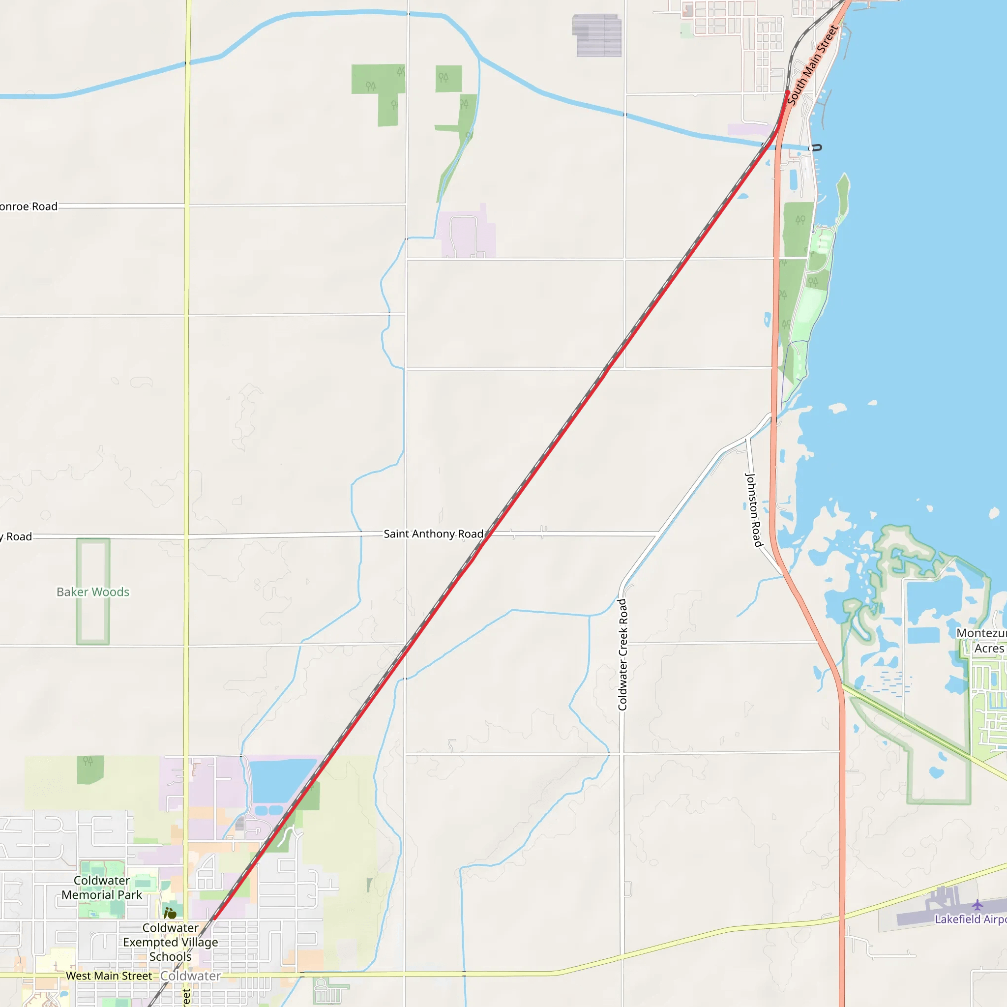 Celina-Coldwater Pathway mobile static map