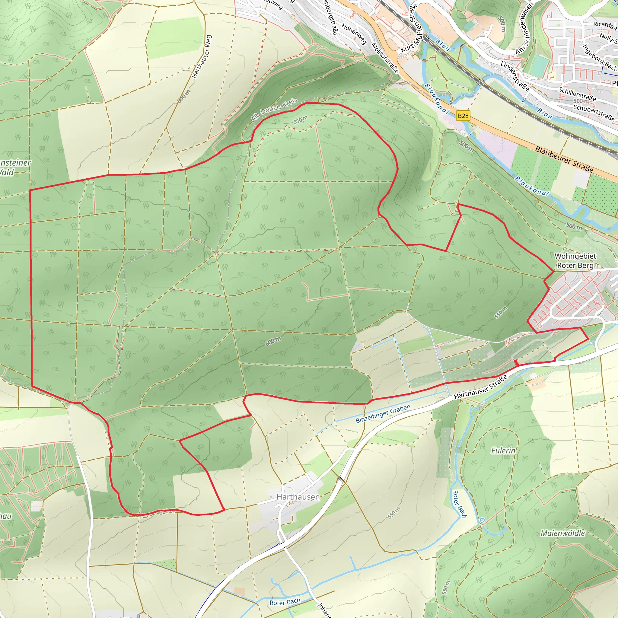 Roter Berg Loop mobile static map