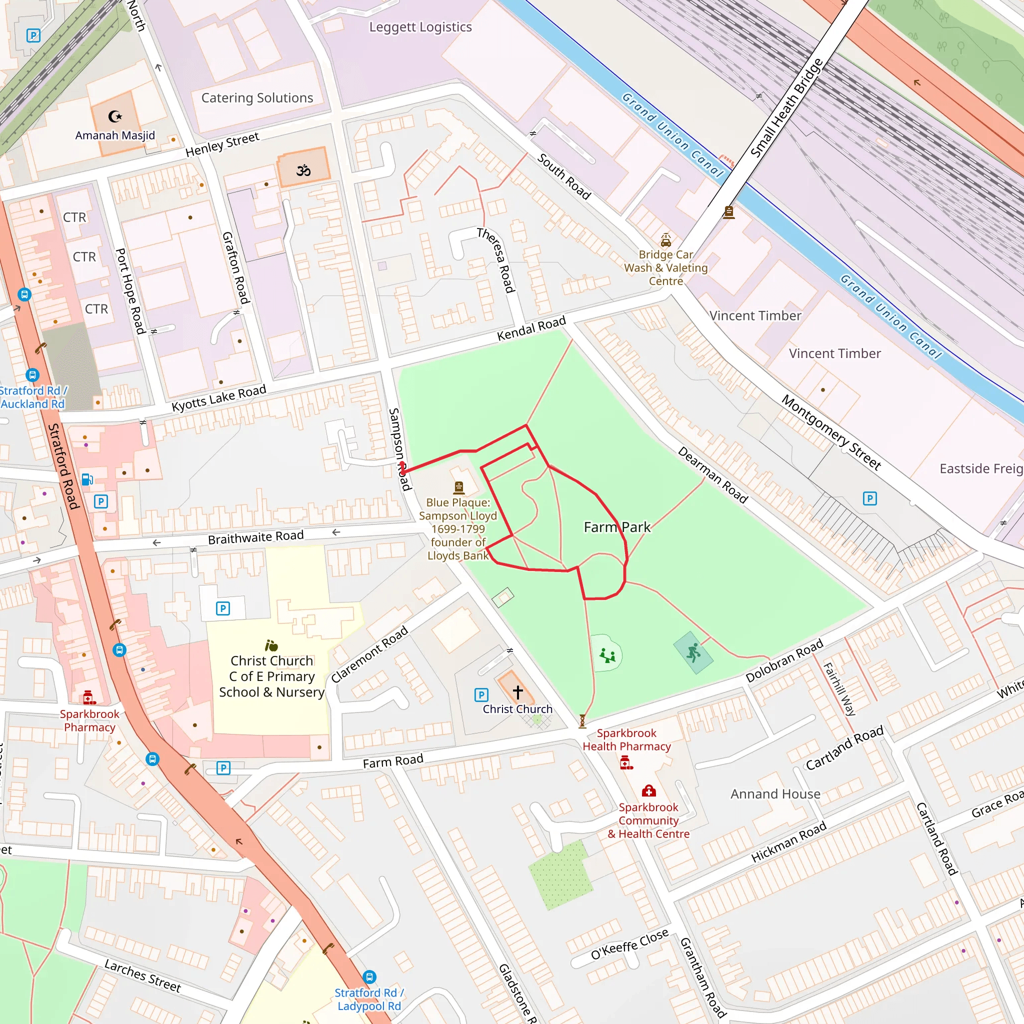Farm Park Loop mobile static map