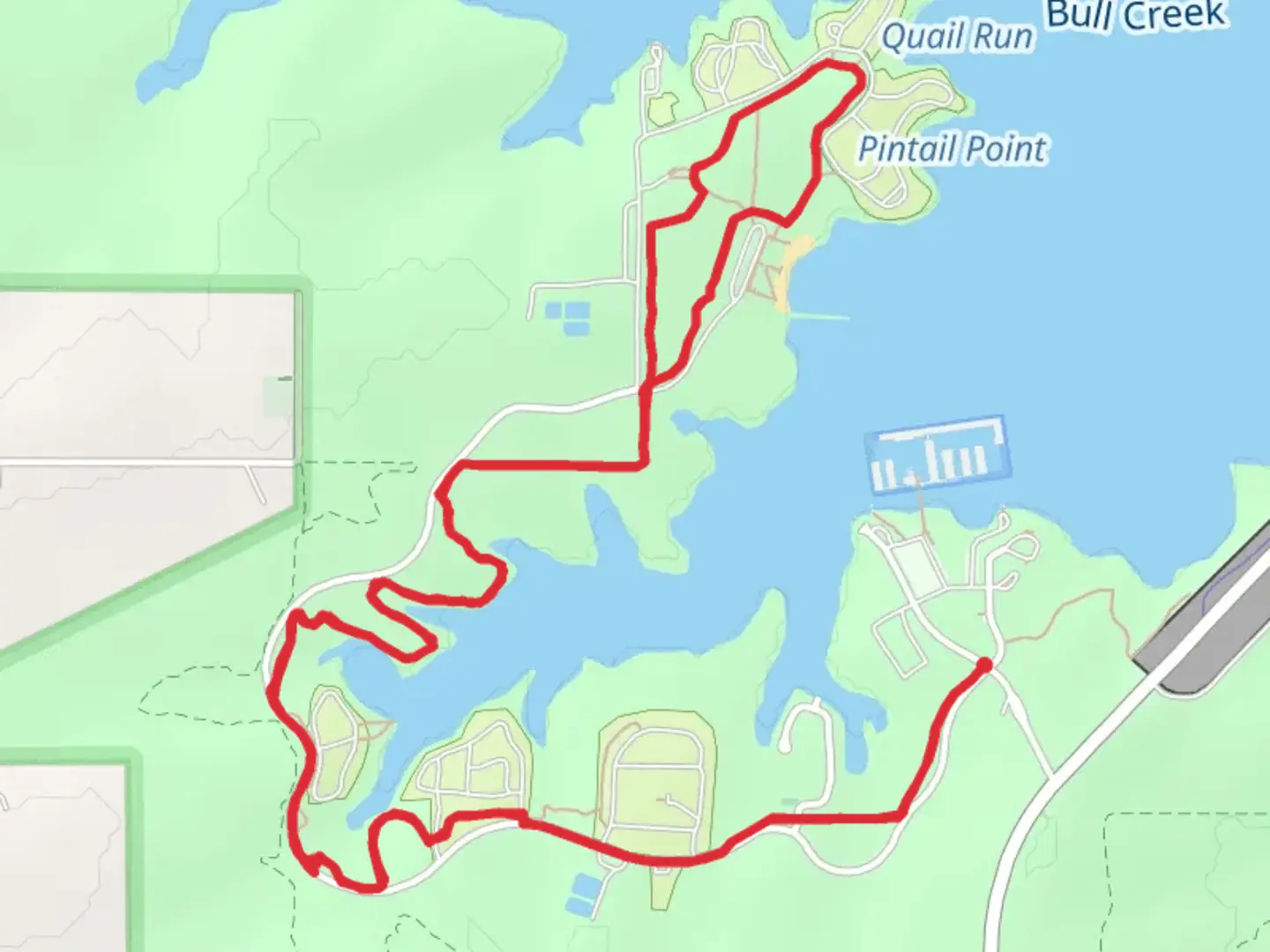 An image depicting the trail Hillsdale State Park Walk and its surrounding area.