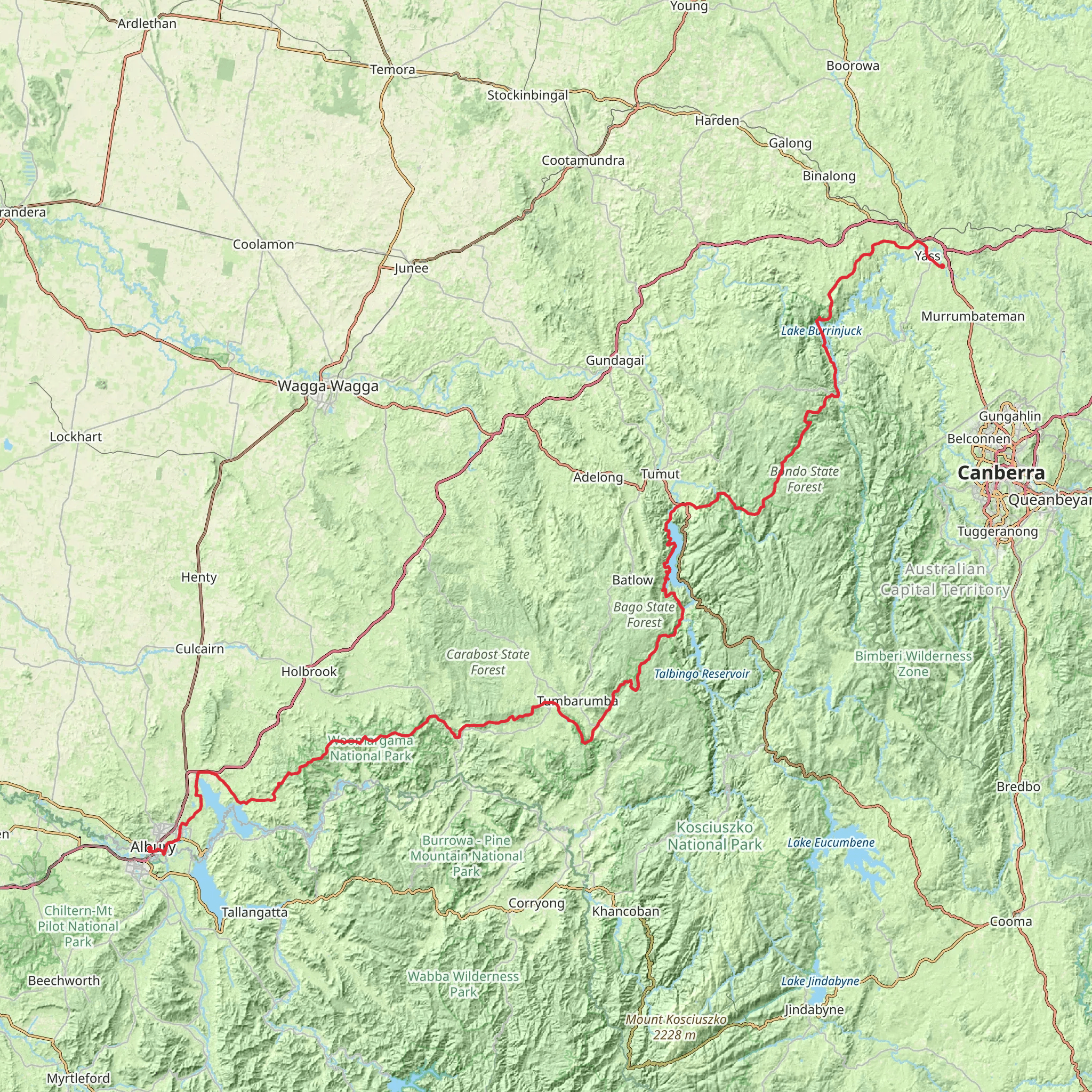 Hume And Hovell Track mobile static map