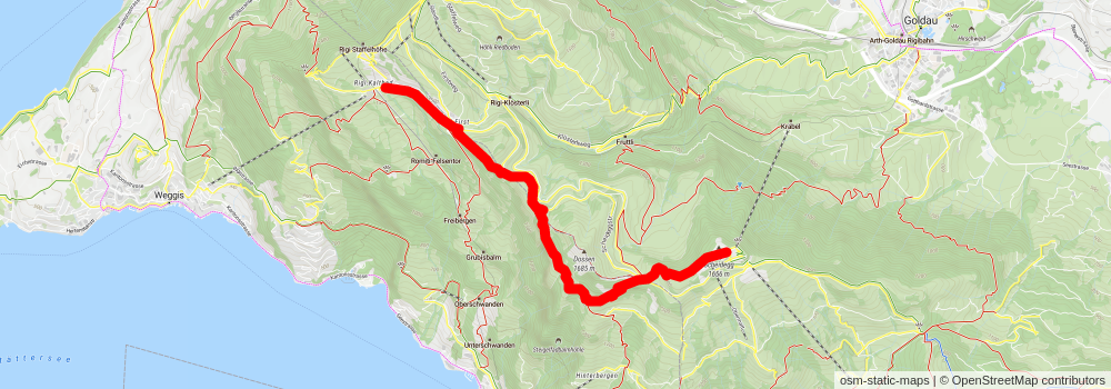 The Rigi Ridge Trail stage 2 Map