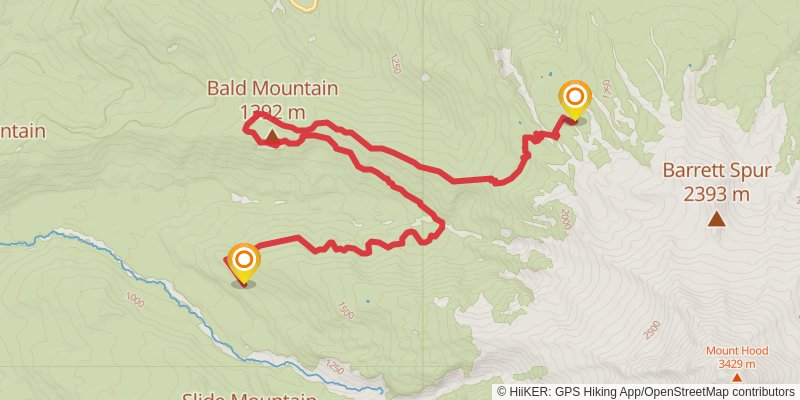 Timberline Trail Loop stage 2 Map