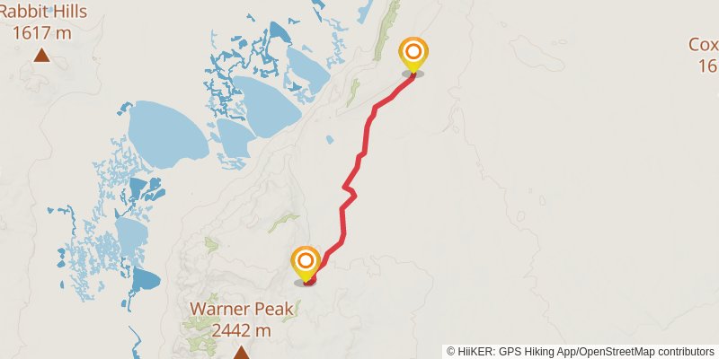 Ultra Pedestrian North Loop stage 110 Map