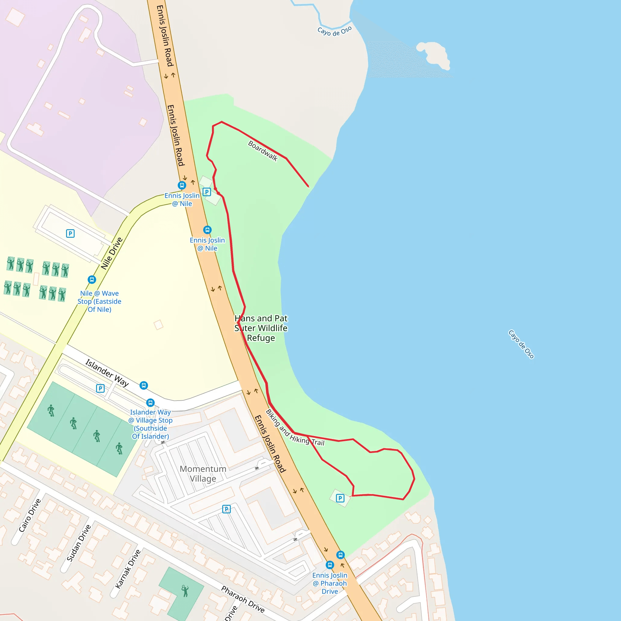 Boardwalk Hiking Trail mobile static map