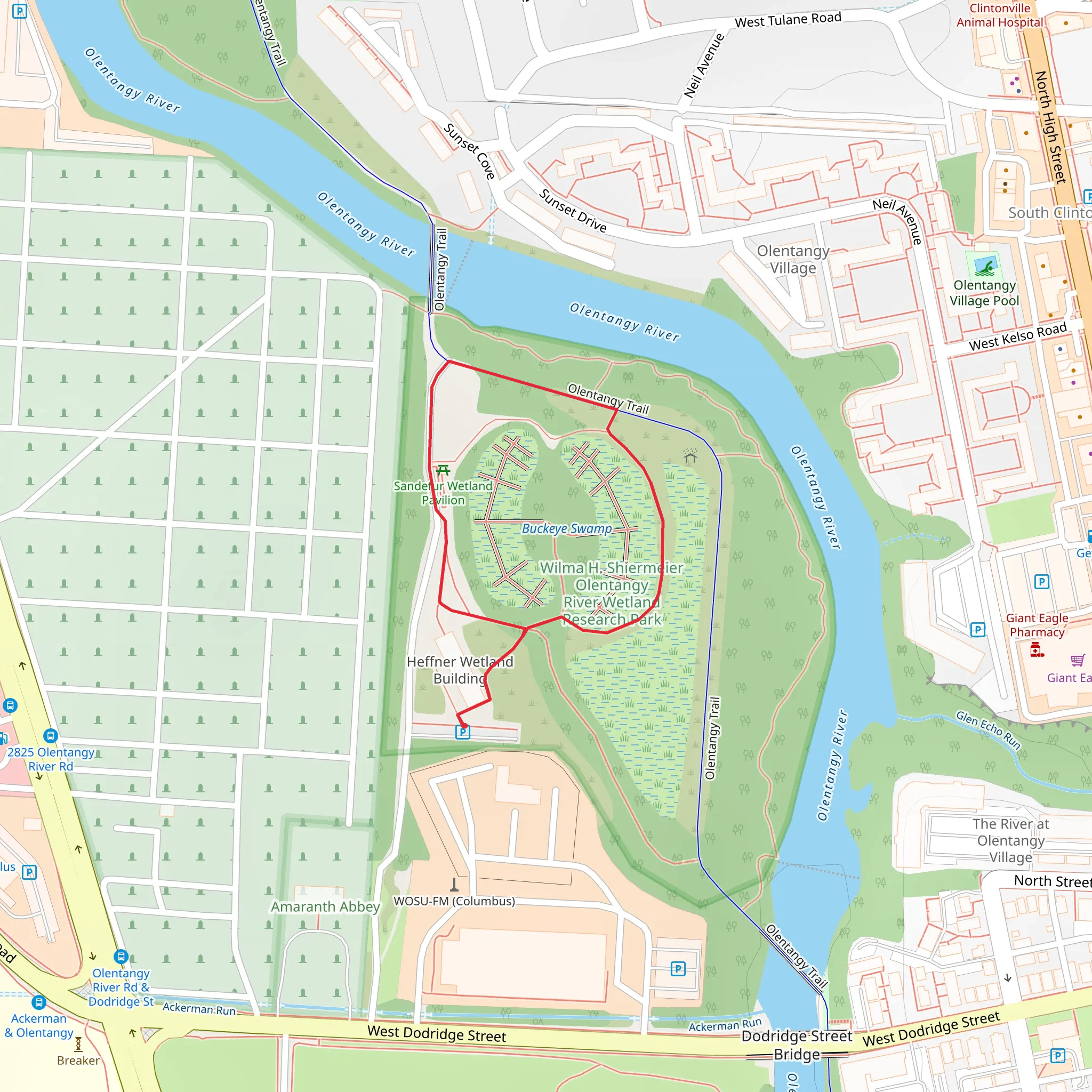 Amaranth Abbey Loop mobile static map