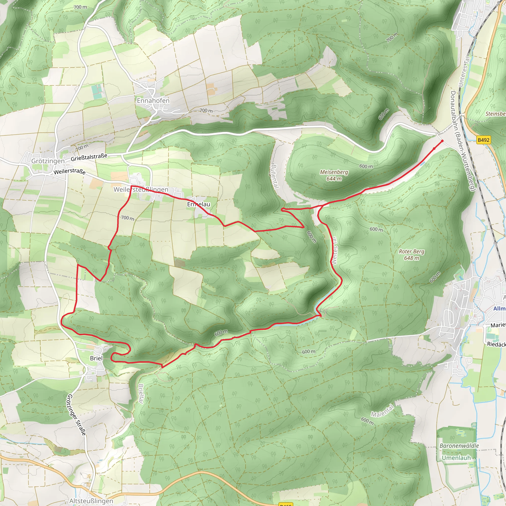 Ruine Briel Loop mobile static map