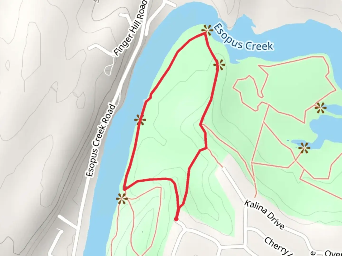 An image depicting the trail Schoeder Trail Loop and its surrounding area.