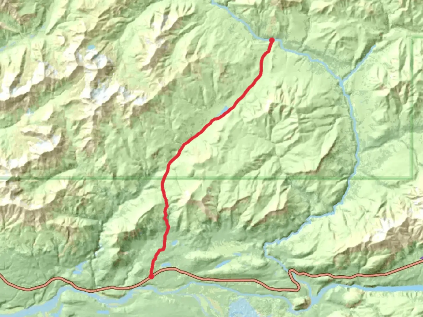 An image depicting the trail Pinochle - Hicks Creek Trail and its surrounding area.
