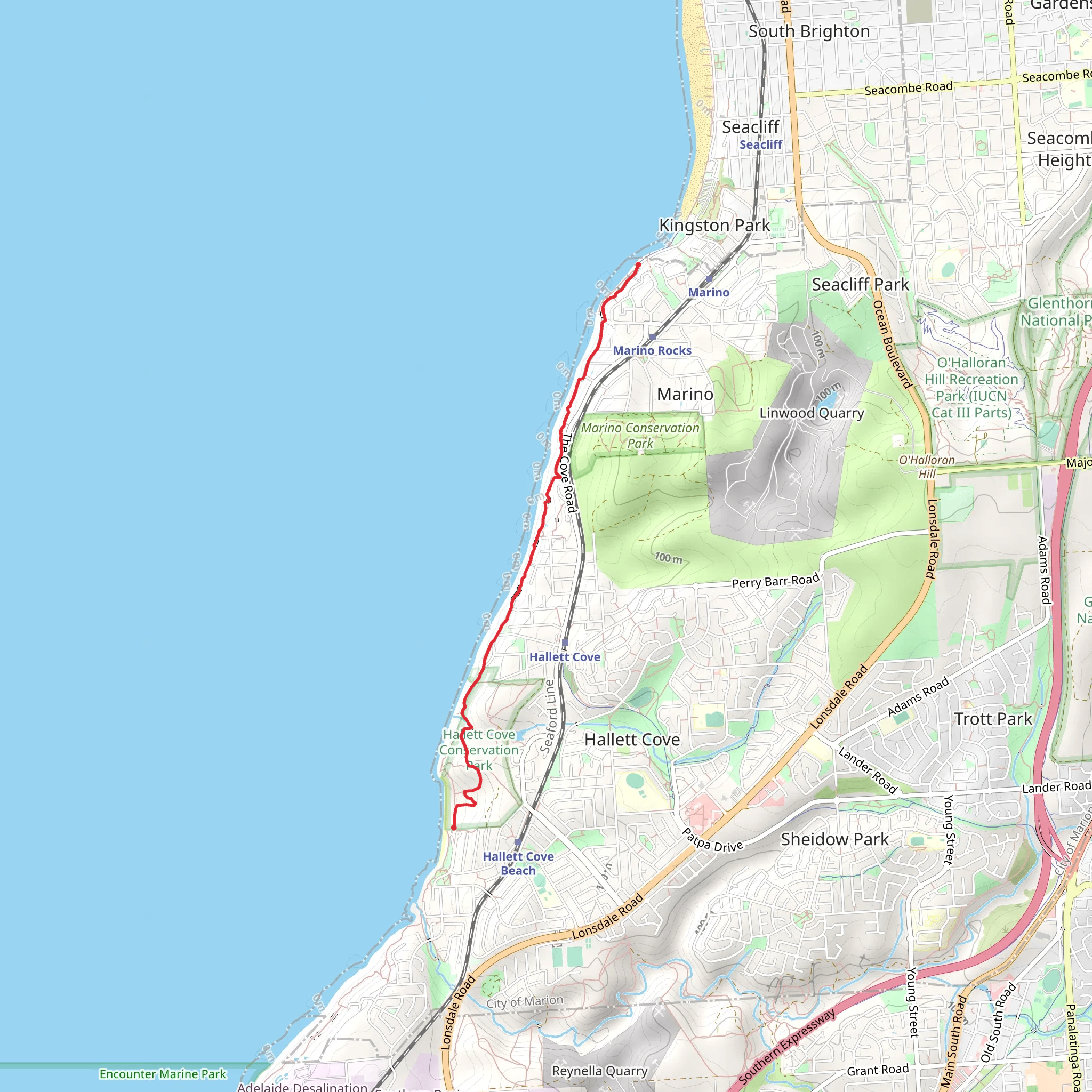 Hallett Cove Boardwalk mobile static map