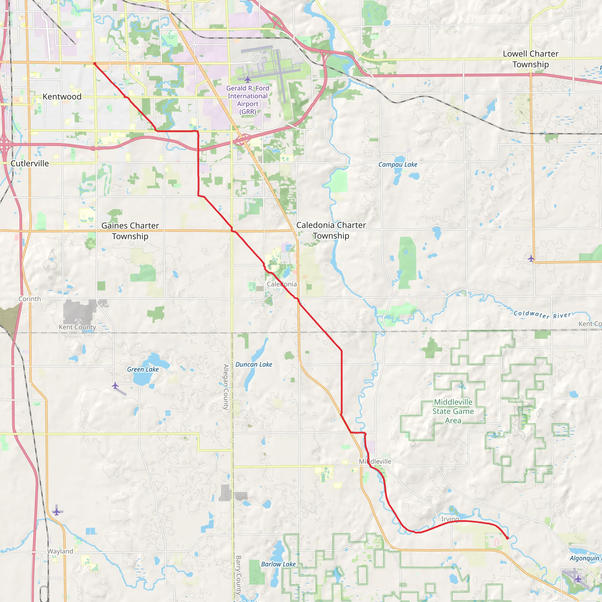 Paul Henry-Thornapple Trail mobile static map