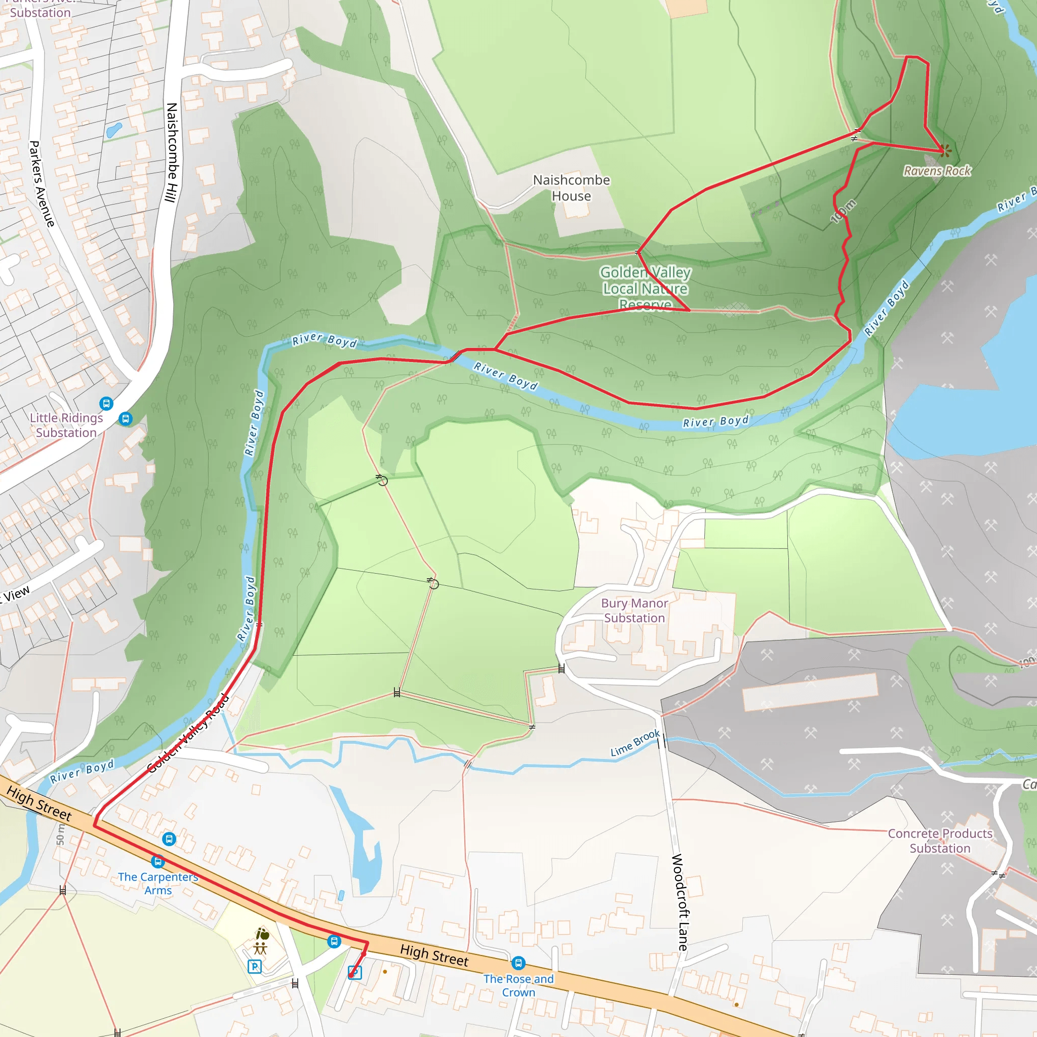 Ravens Rock Loop mobile static map