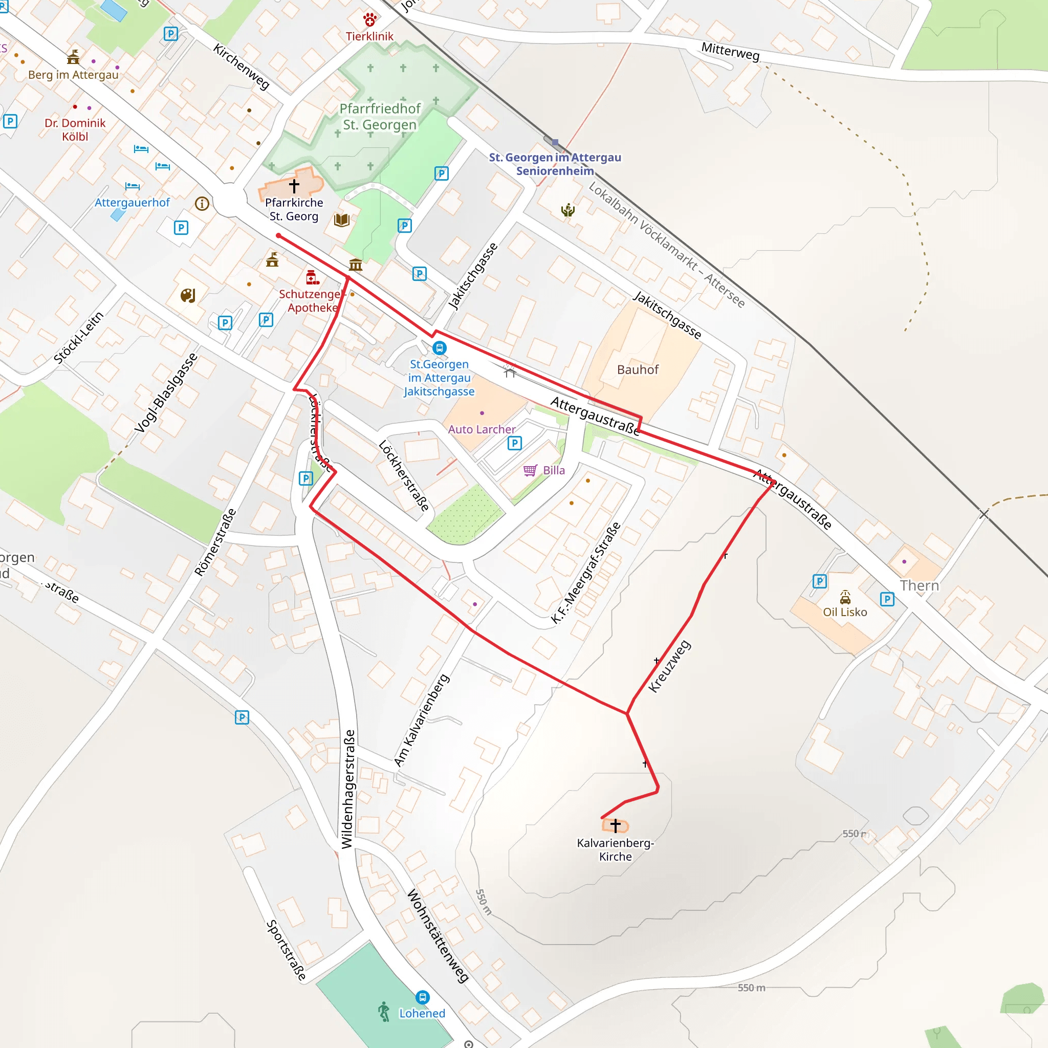 Kalvarienberg Loop mobile static map