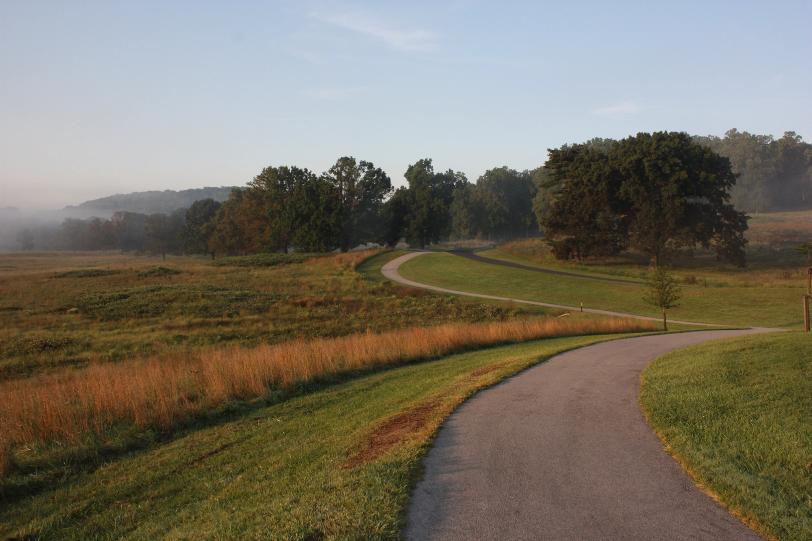 An image depicting the trail Speedwell Forge County Park Loop and its surrounding area.