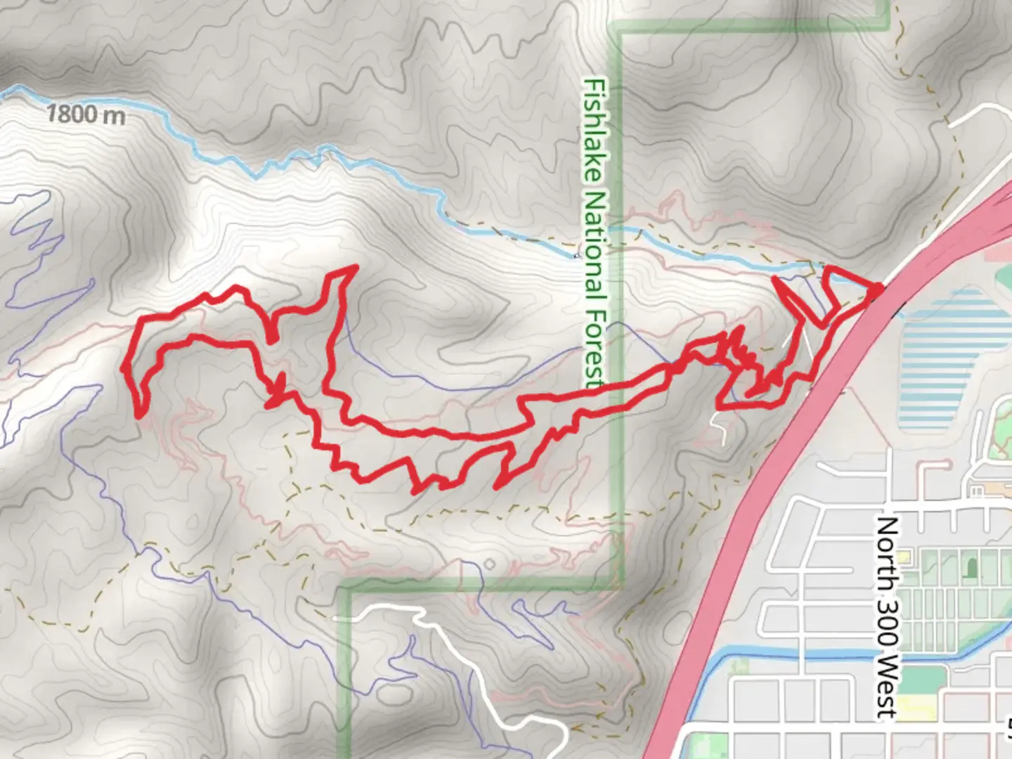 An image depicting the trail Kiln -It and Cairn Age Loop and its surrounding area.