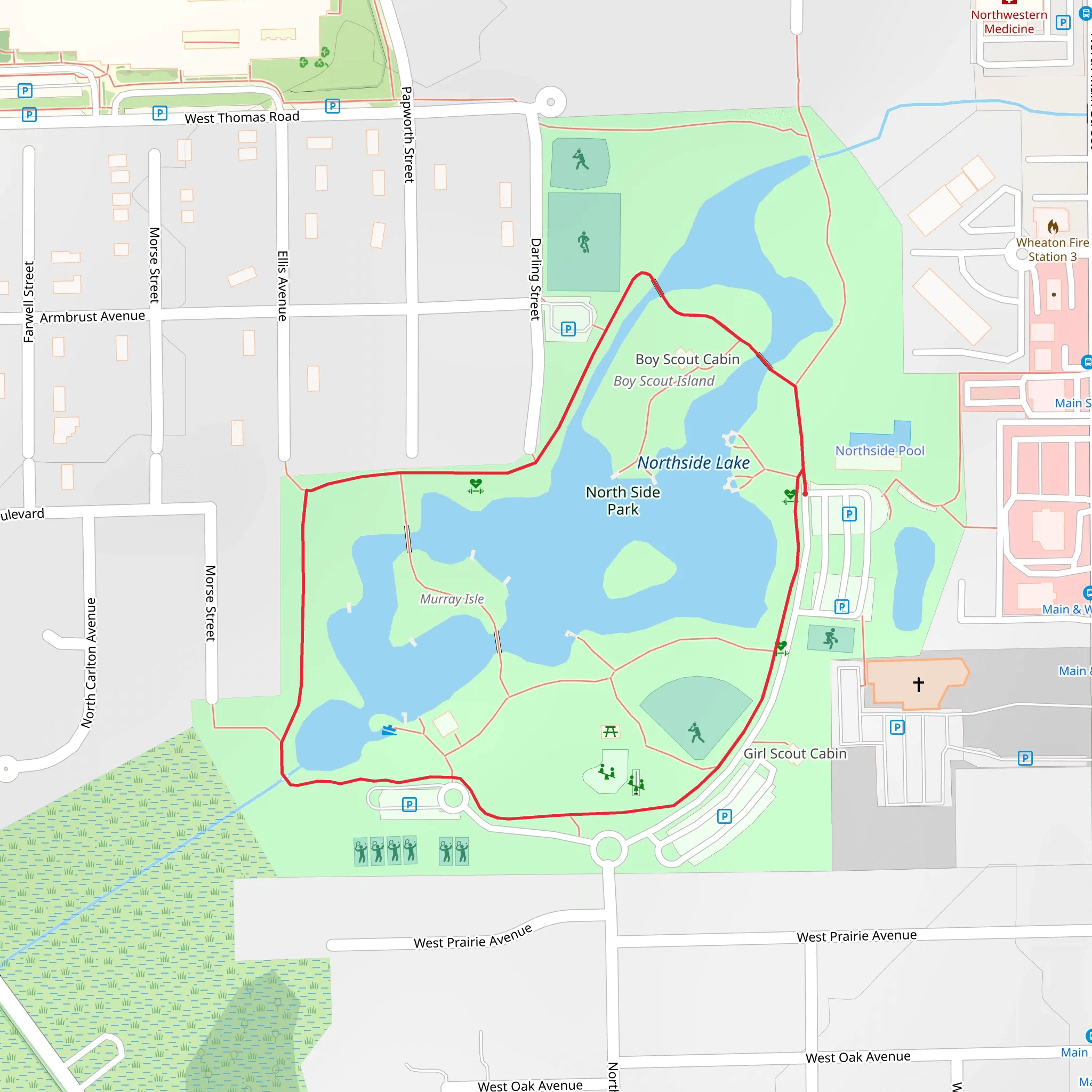 Northside Lake Loop mobile static map