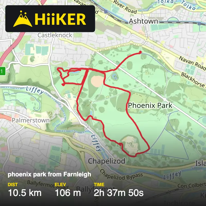 A map preview of the recording phoenix park from Farnleigh.