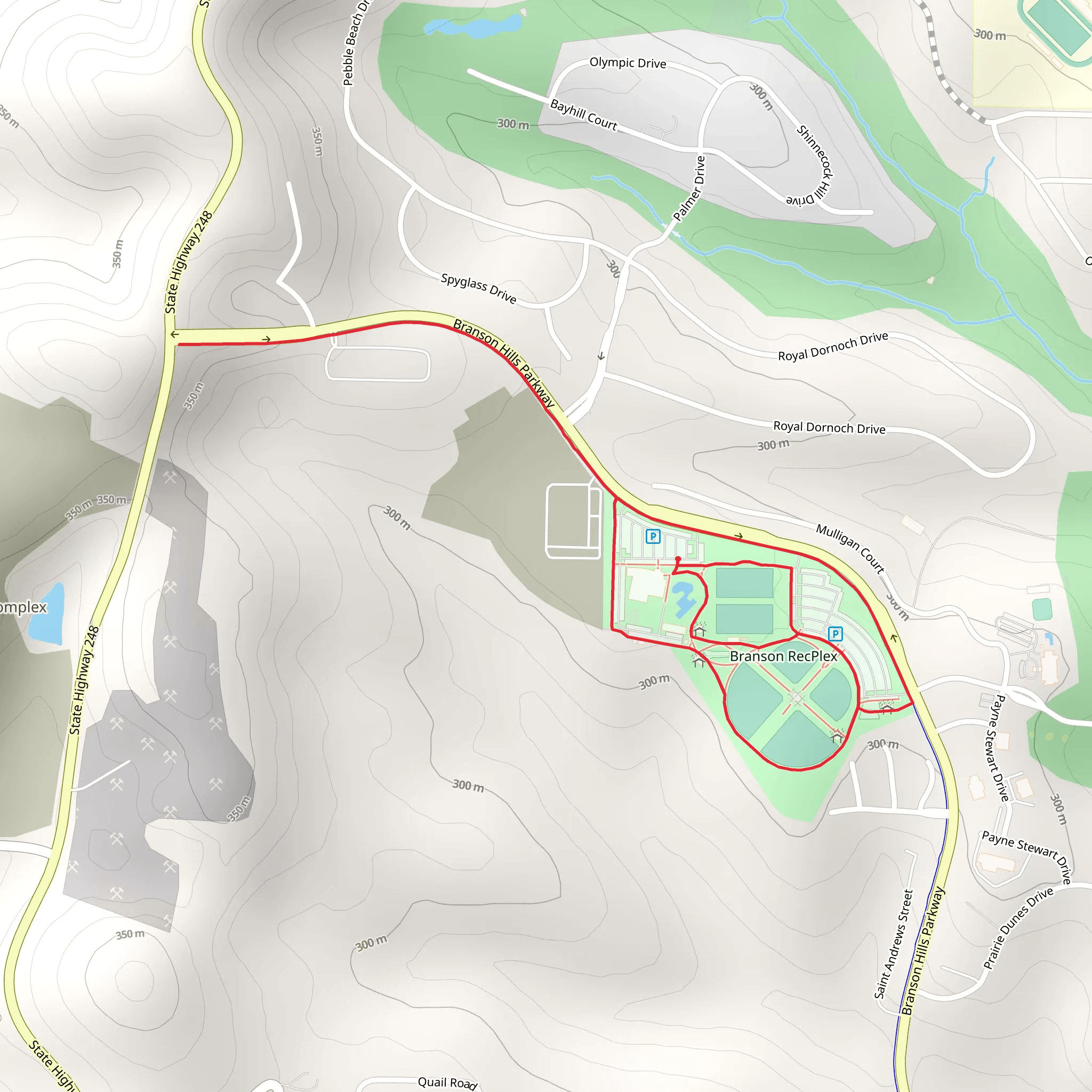 Branson RecPlex Loop mobile static map