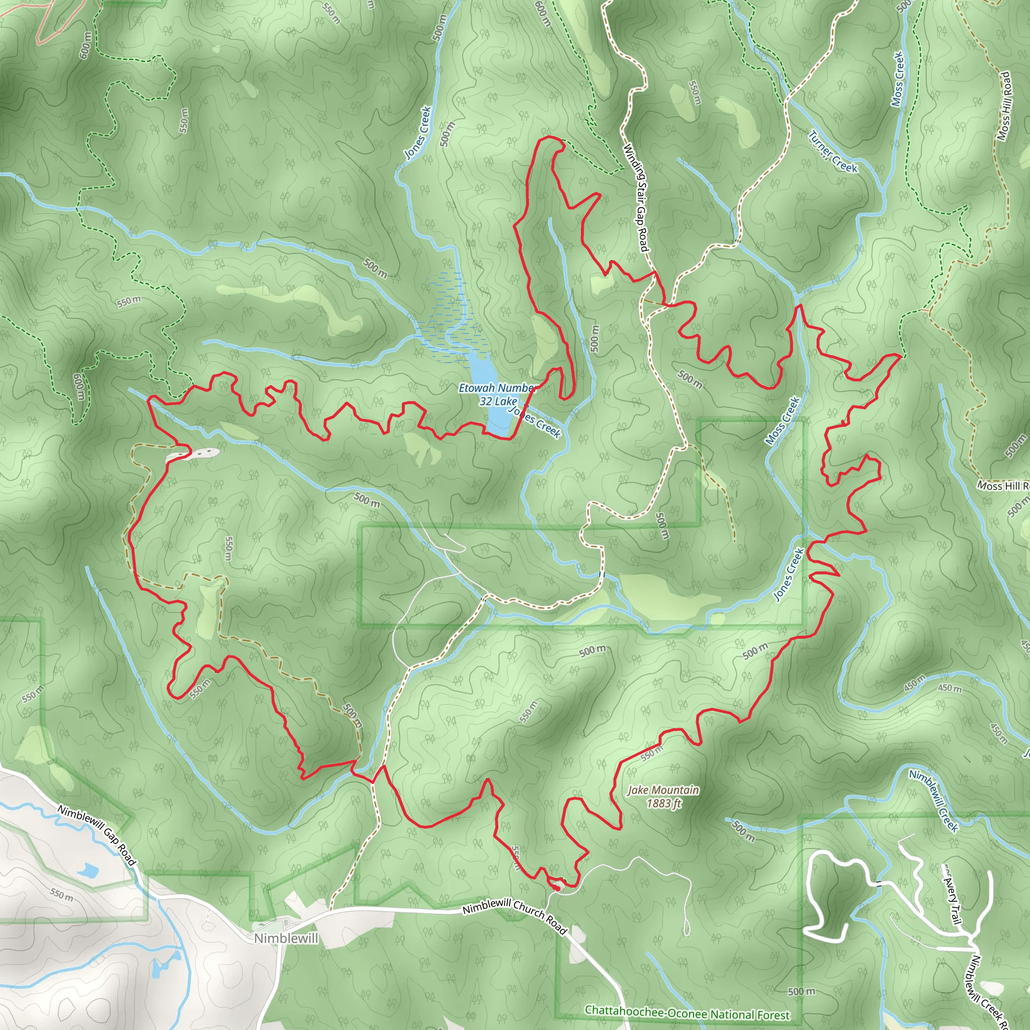 FDR-83 Bull Mountain Trail Loop mobile static map