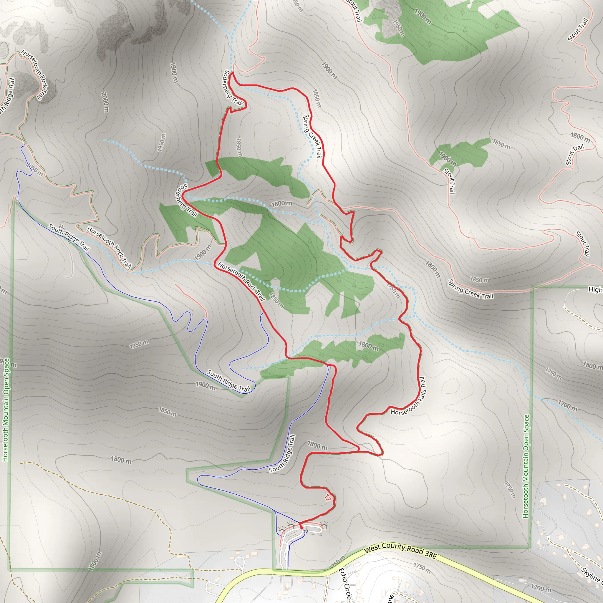 Horsetooth Rock Loop Trail mobile static map