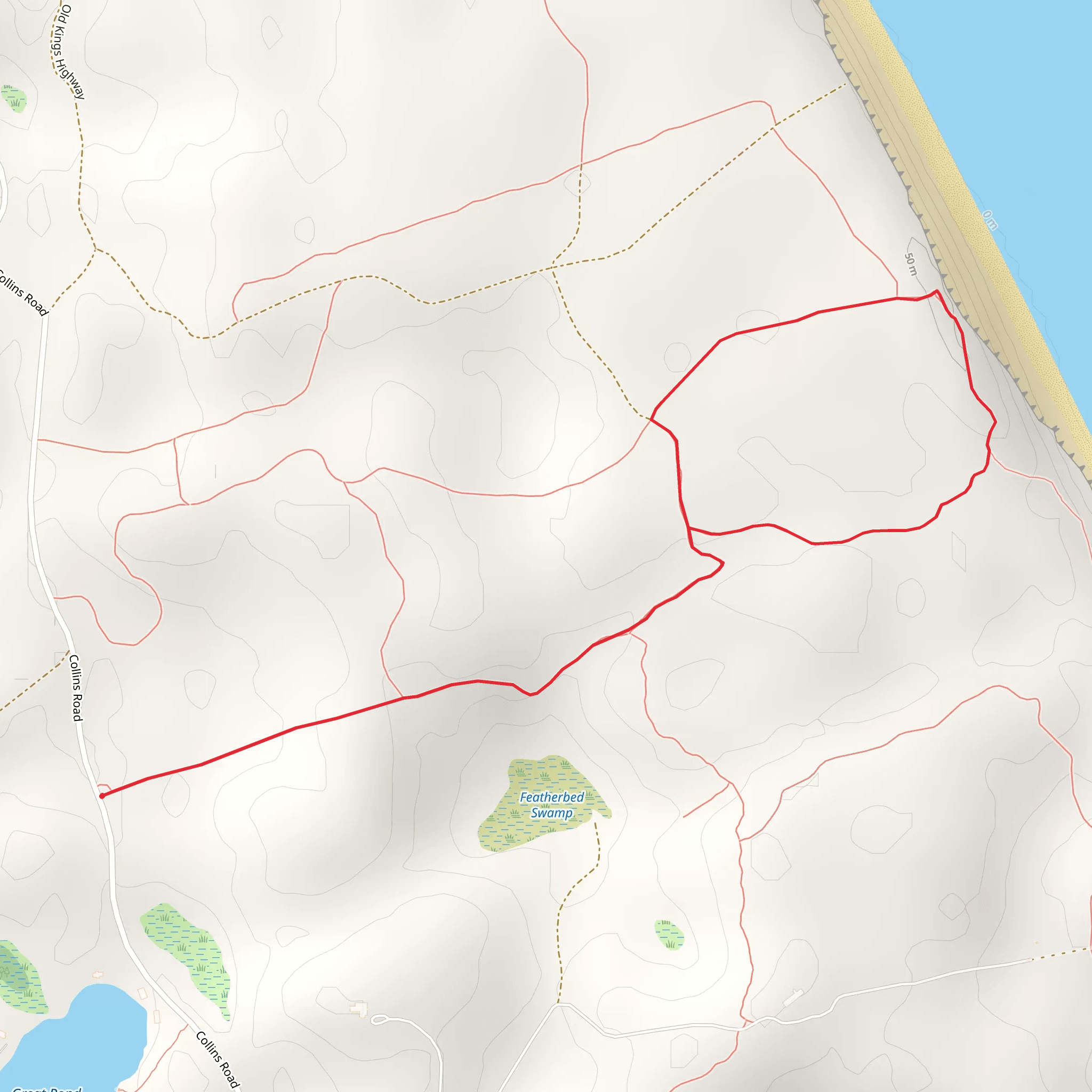 Featherbed Swamp Trail mobile static map