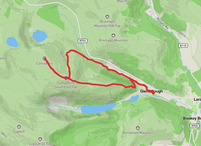 Camaderry Night hike mobile static map
