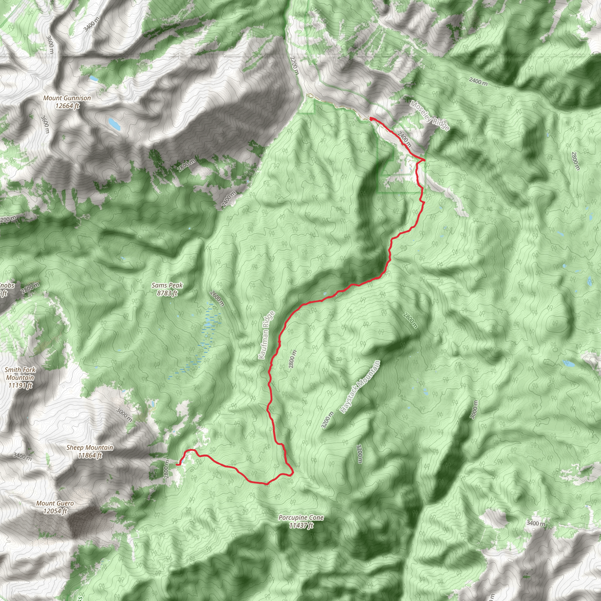 Coal Basin Trail mobile static map