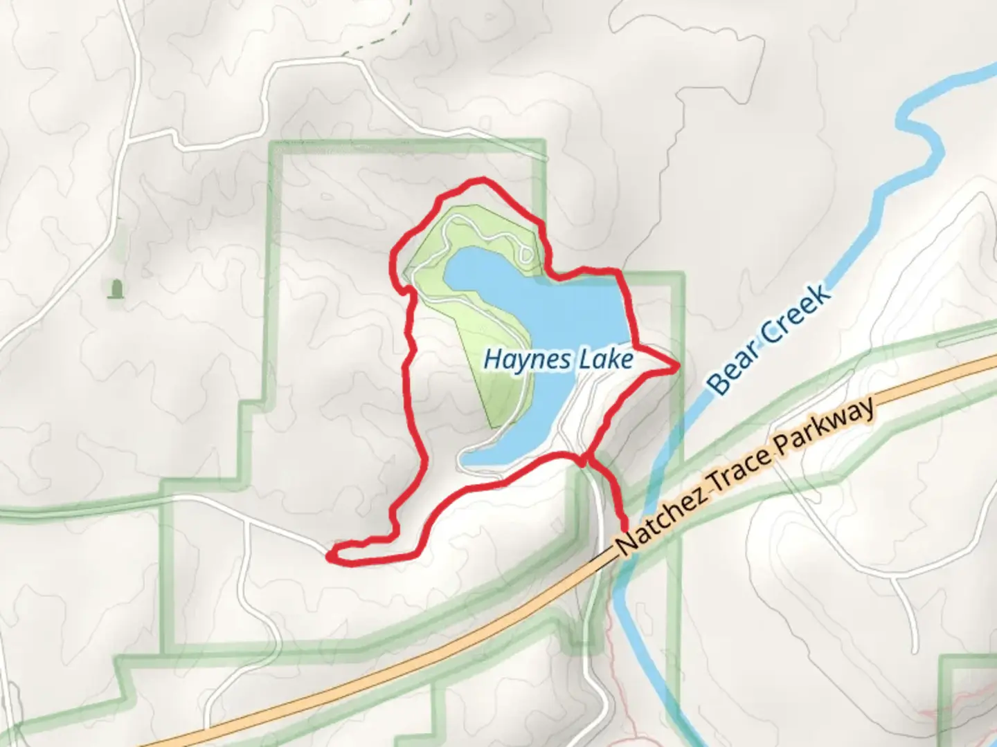 An image depicting the trail Haynes Lake Loop and its surrounding area.