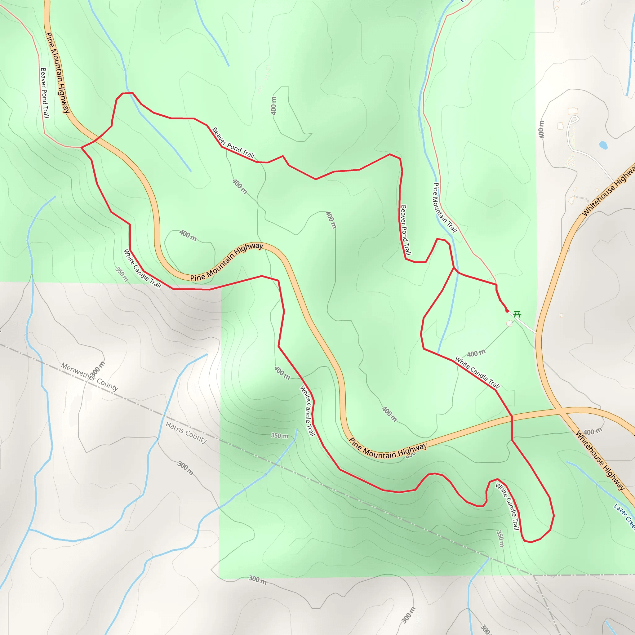 Beaver Pond - White Candle Loop Trail mobile static map