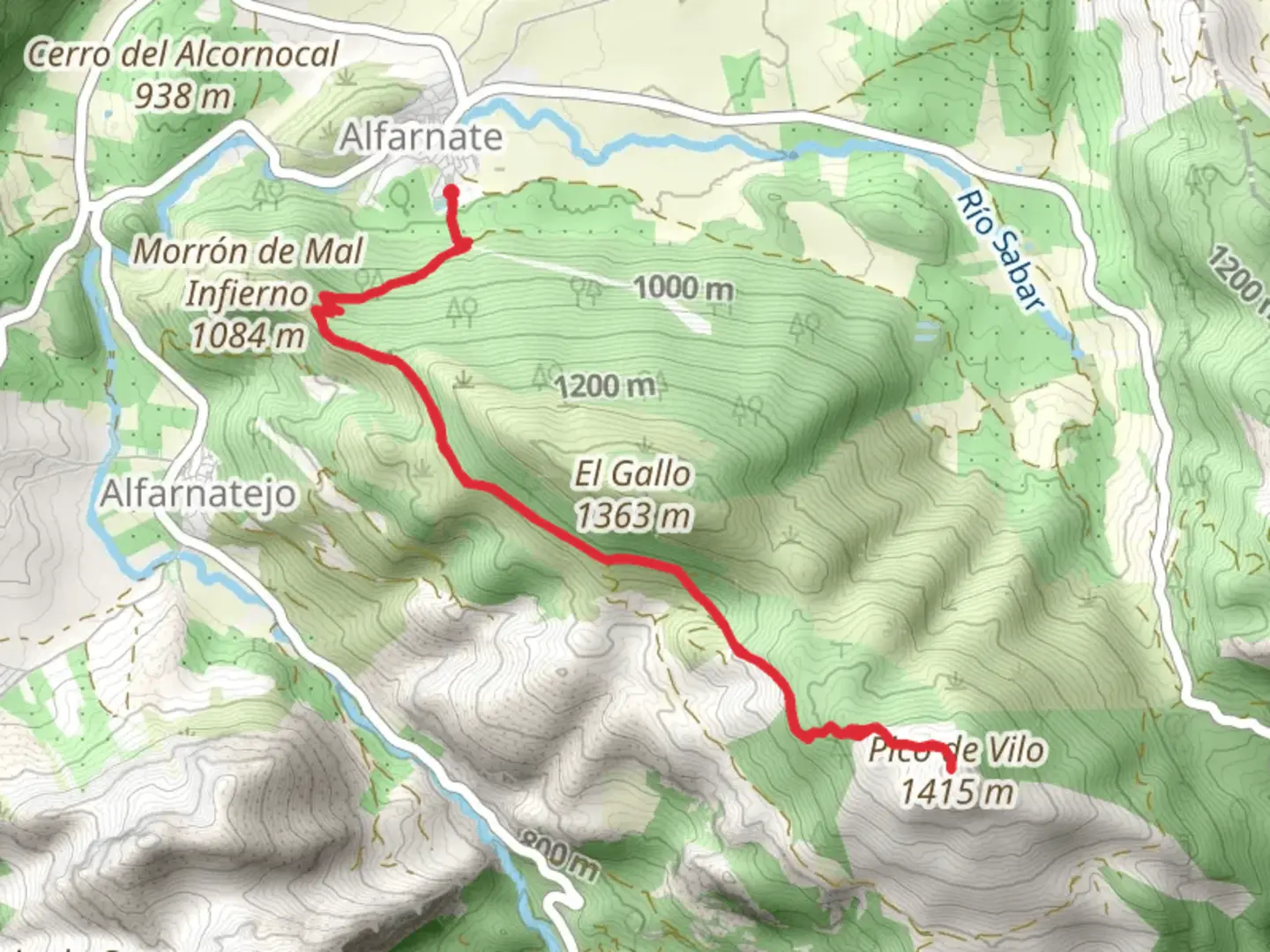 An image depicting the trail From Pico El Vilo PR A 267 and its surrounding area.
