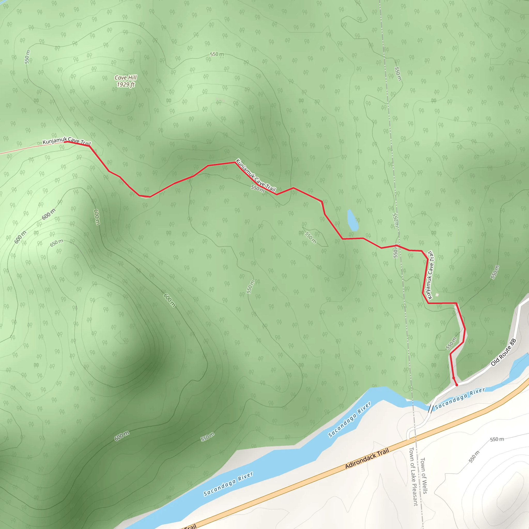 Kunjamunk Cave Trail mobile static map