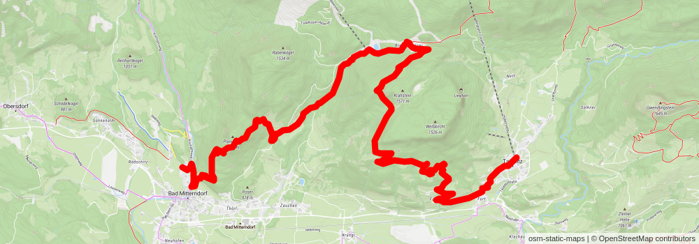 Hinterberger Panoramaweg stage 2 Map