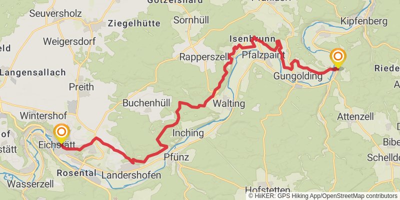 Altmülthal Panoramaweg stage 6 Map