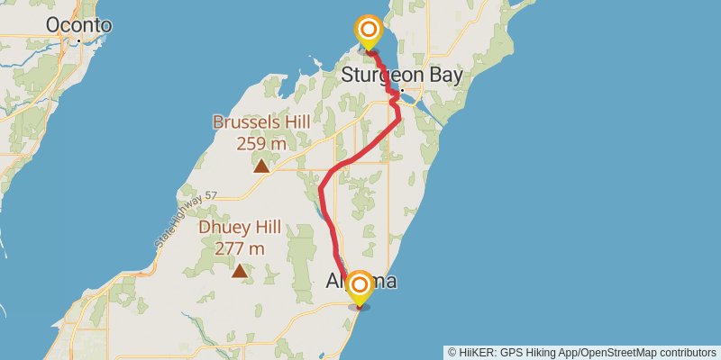 Ice Age National Scenic Trail stage 85 Map
