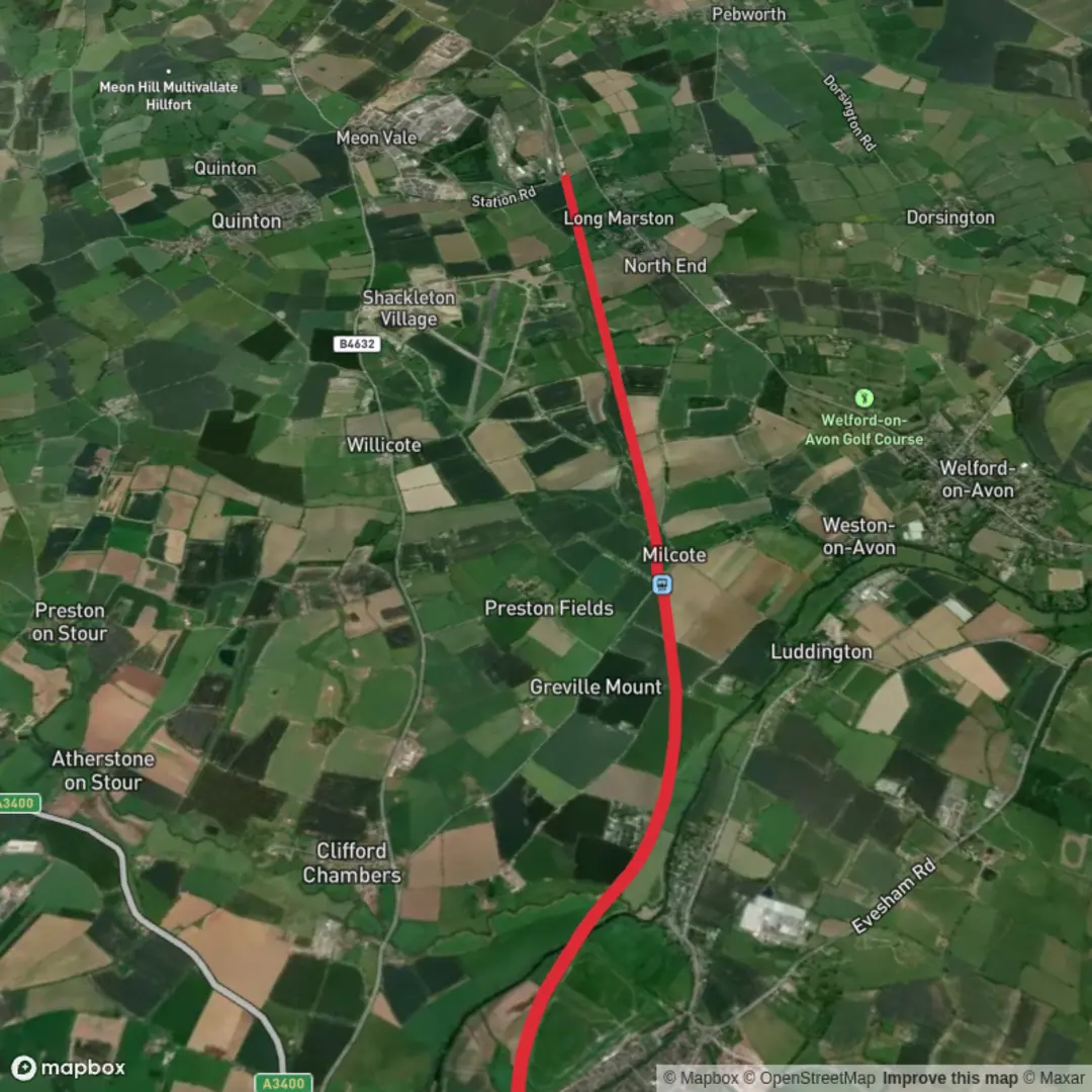 An image depicting the trail Stratford Greenway and its surrounding area.