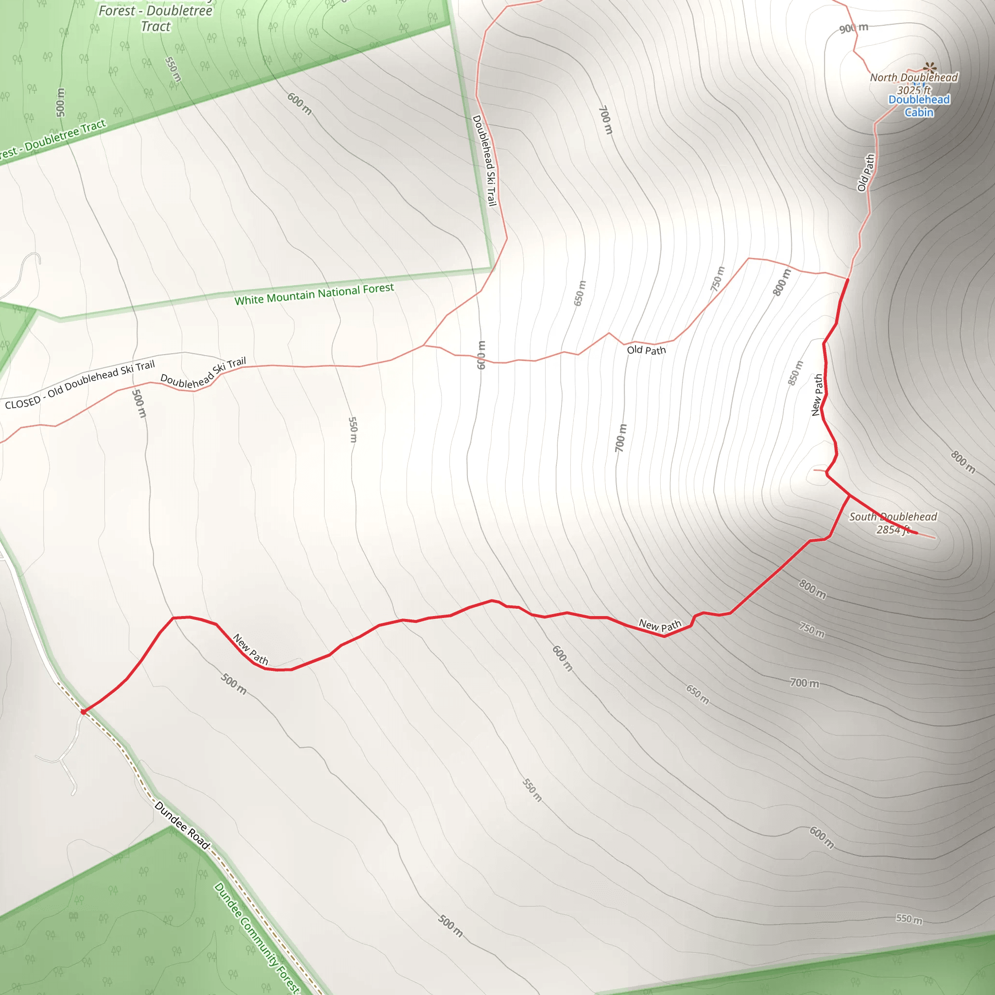 New Path Trail mobile static map