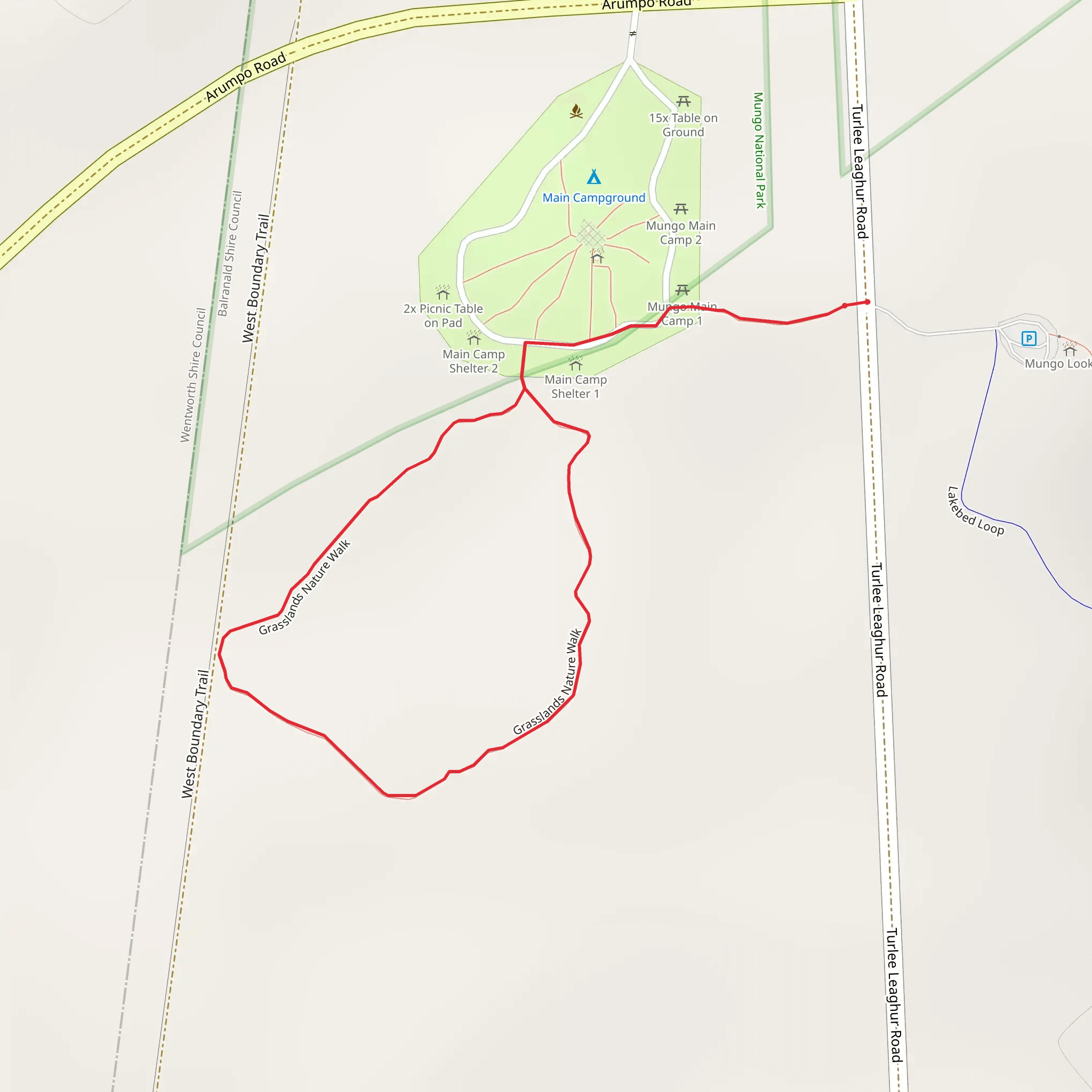 Grasslands Nature Trail mobile static map