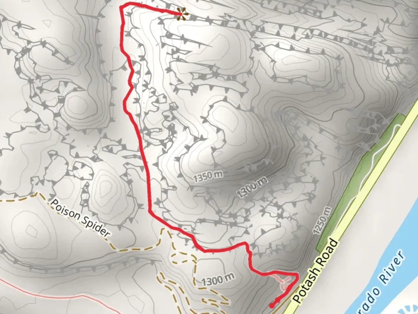 An image depicting the trail Longbow Arch Trail Out and Back and its surrounding area.