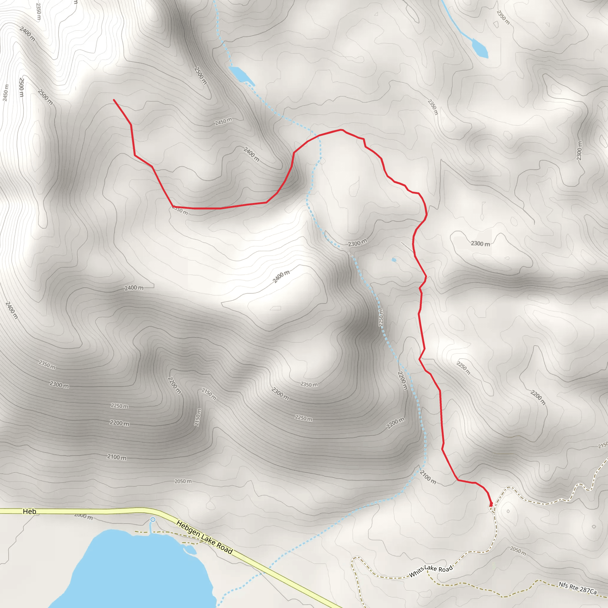 Dutchman Basin via Johnson Lake Trail mobile static map