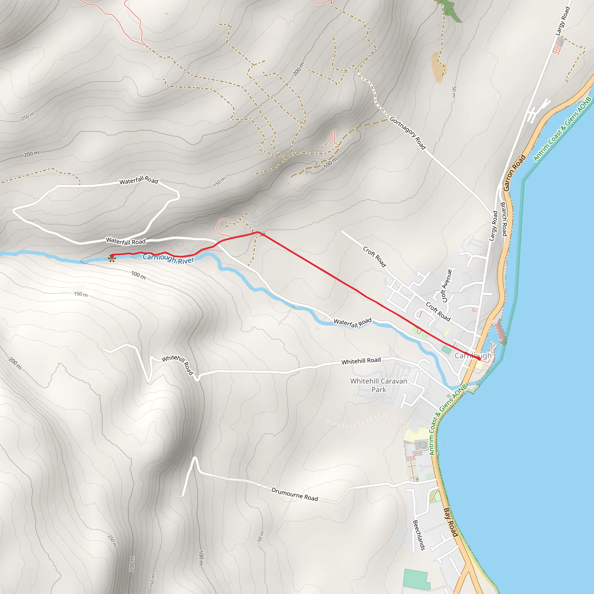 Cranny Falls mobile static map