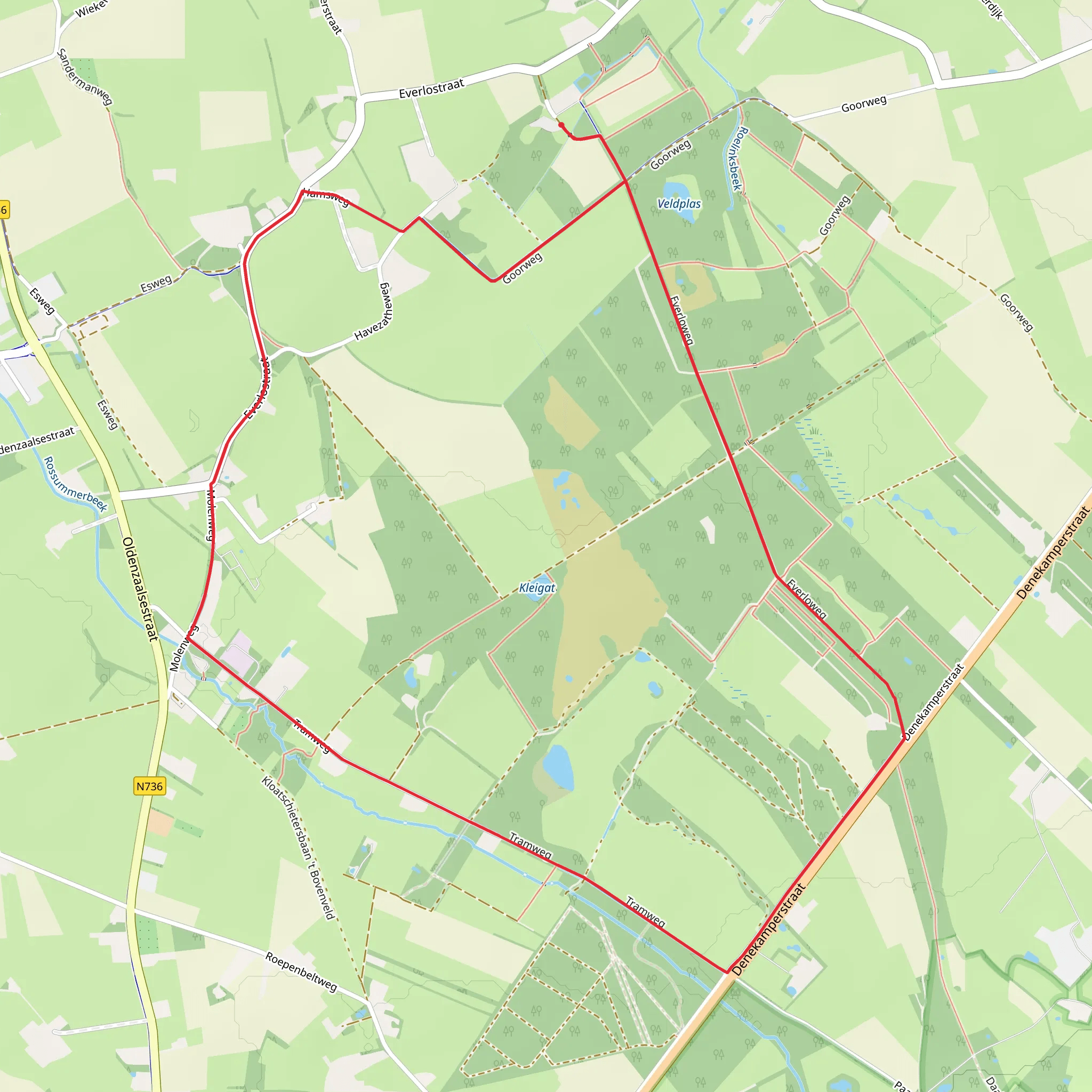 Everloo Rode Route and Hellingenpad Loop mobile static map
