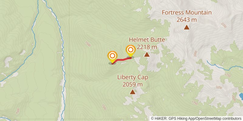 Spider Meadow - Buck Creek Pass Loop spur 1 Map