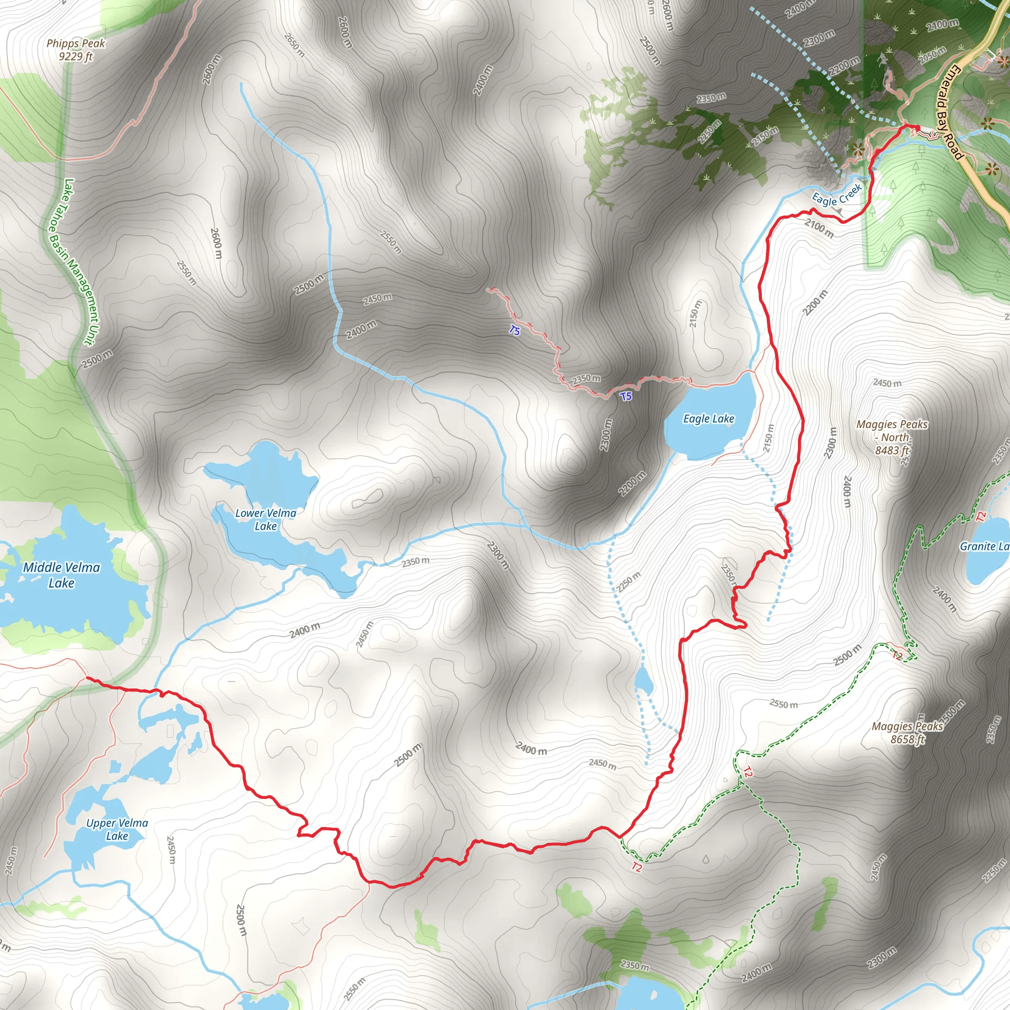 Eagle Falls Trail mobile static map