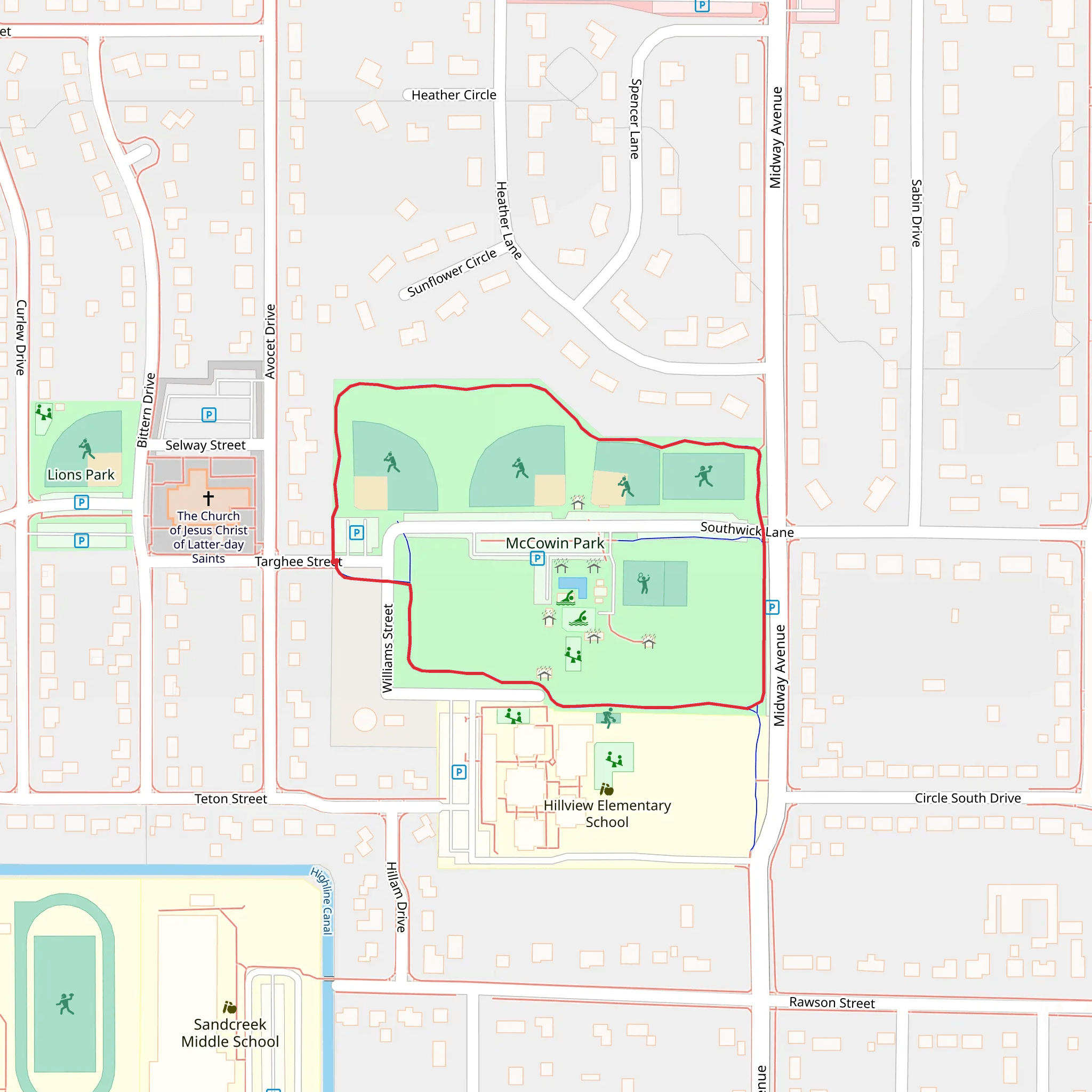 Southwick Lane Loop mobile static map