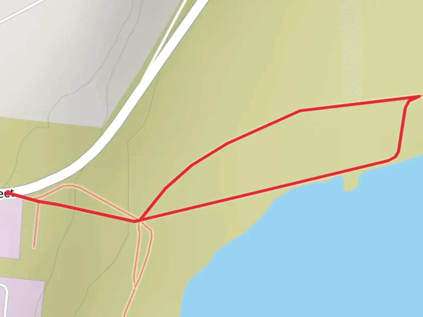 An image depicting the trail Bravo Street Loop and its surrounding area.