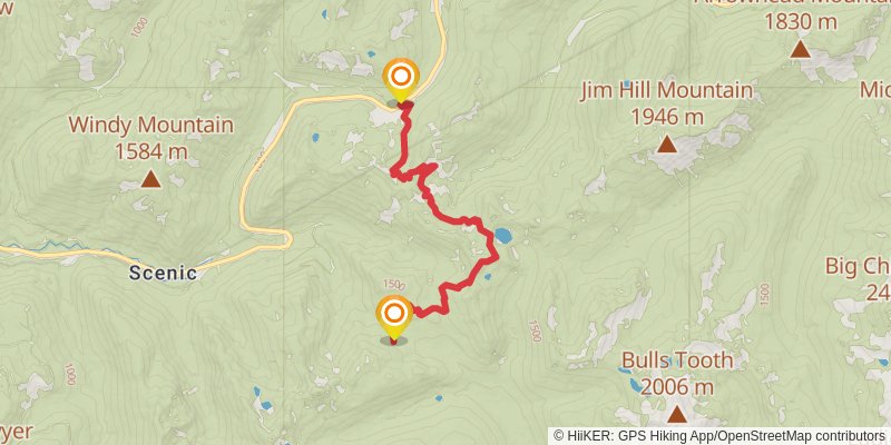 Pacific Crest Trail - Snoqualmie Pass To Stevens Pass stage 8 Map
