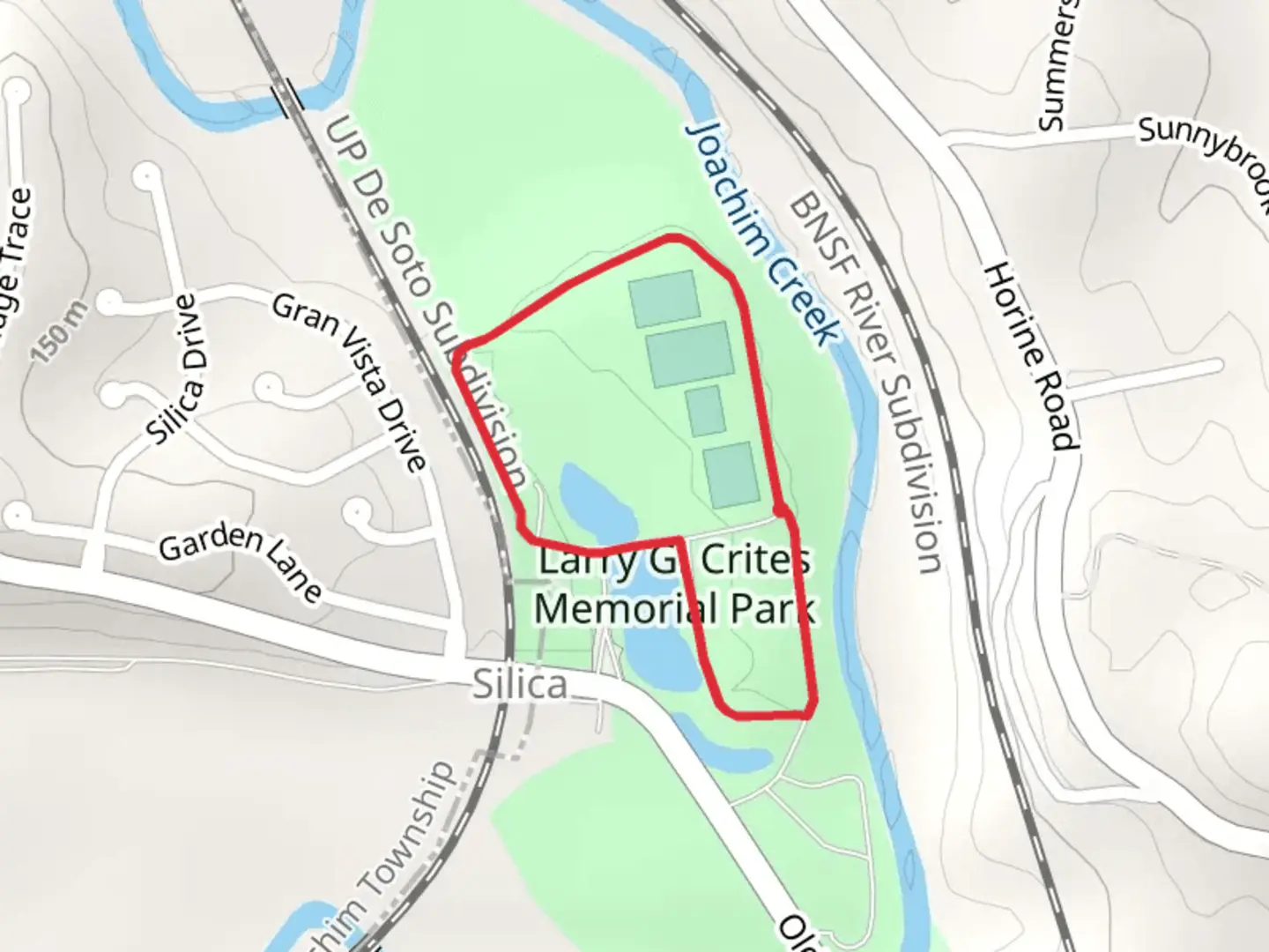 An image depicting the trail West City Park Loop and its surrounding area.