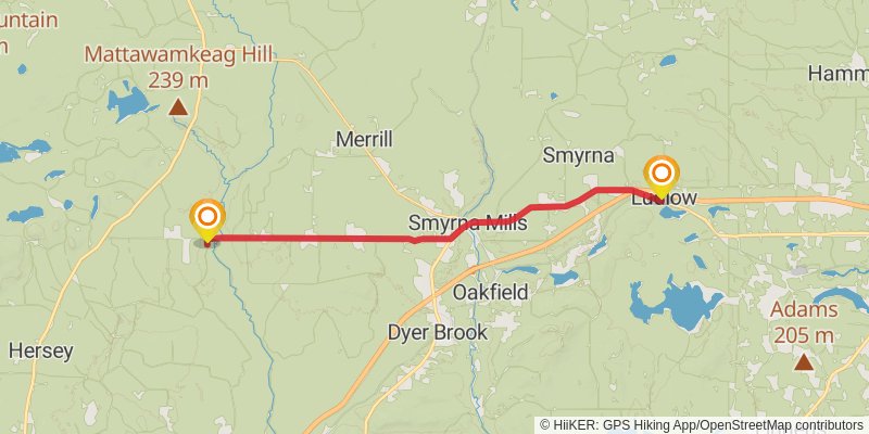 International Appalachian Trail - Maine stage 6 Map